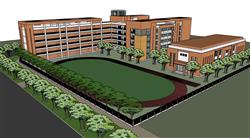 学校建筑SU模型