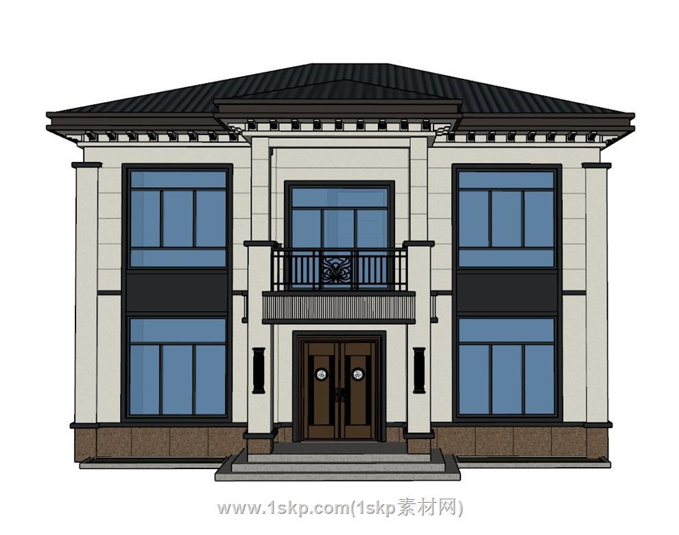 新中式别墅自建房SU模型
