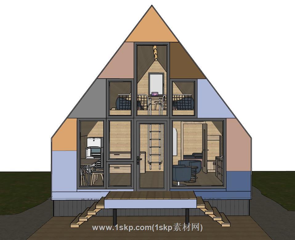 度假三角木屋SU模型