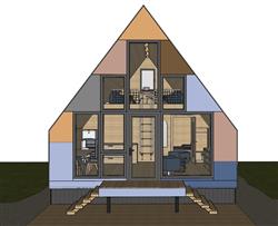度假三角木屋SU模型