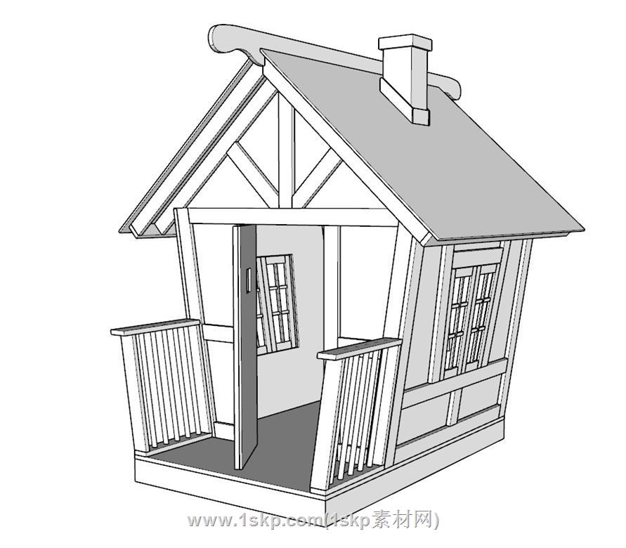木屋木房子SU模型