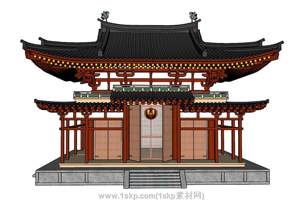 日式古建筑SU模型