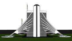 建筑大楼SU模型