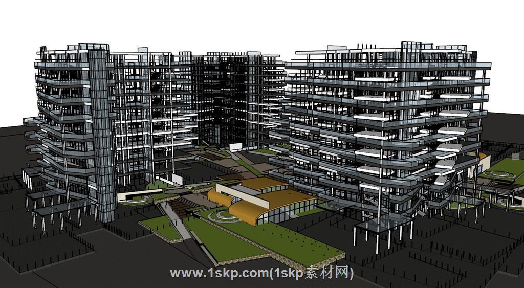 建筑楼房SU模型