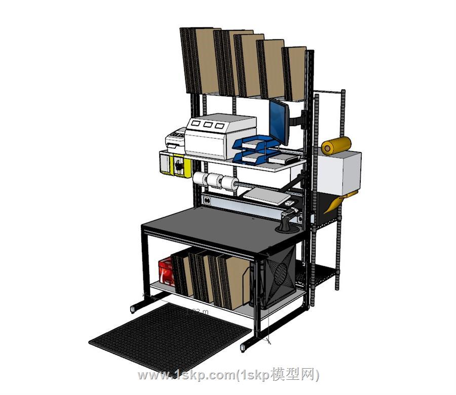 工厂包装工位SU模型