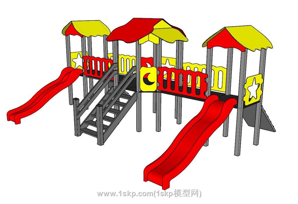 儿童游乐滑滑梯SU模型