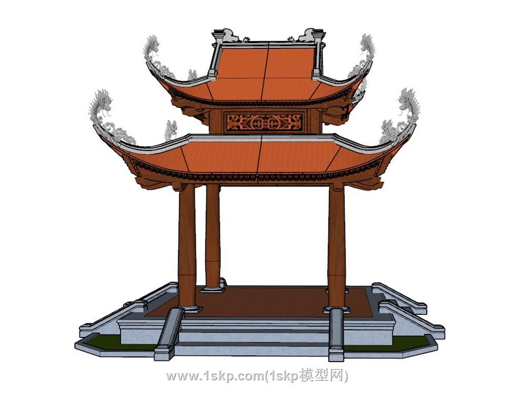 东南亚亭子凉亭SU模型