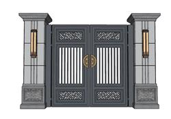 入户门别墅门SU模型