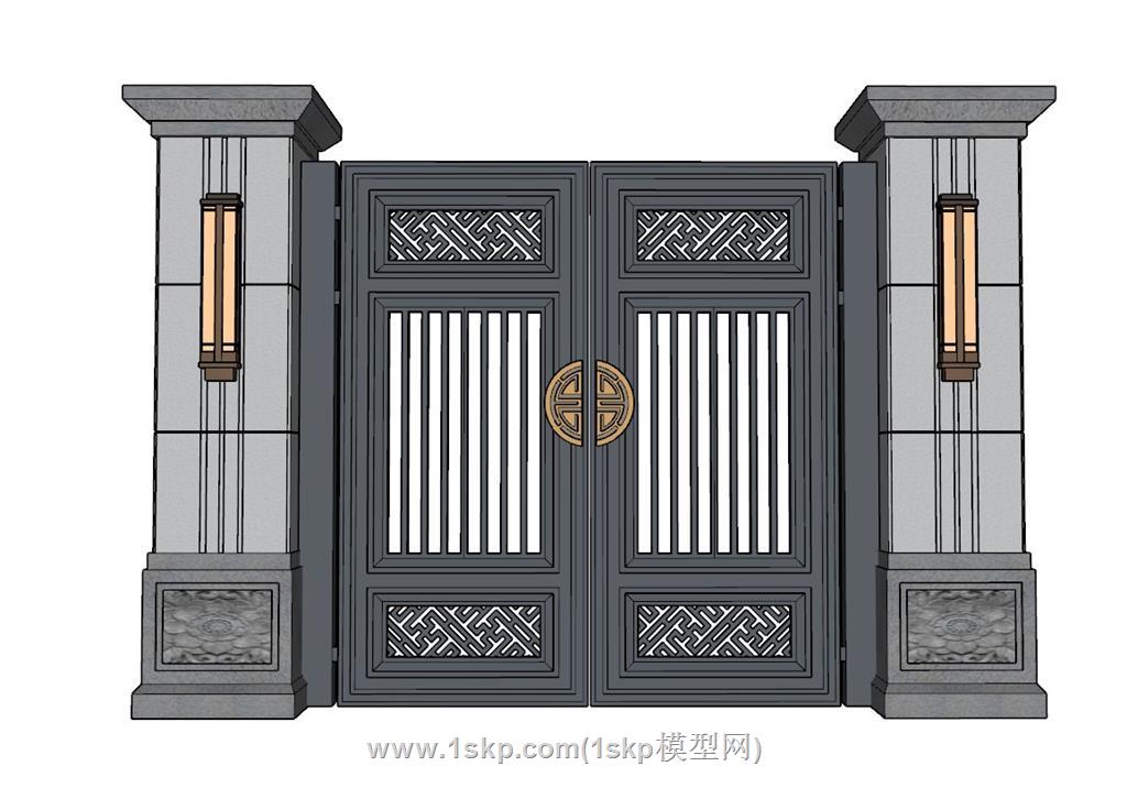 入户门别墅门SU模型