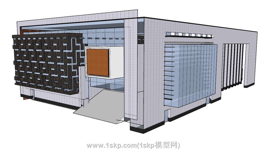 图书馆SU模型