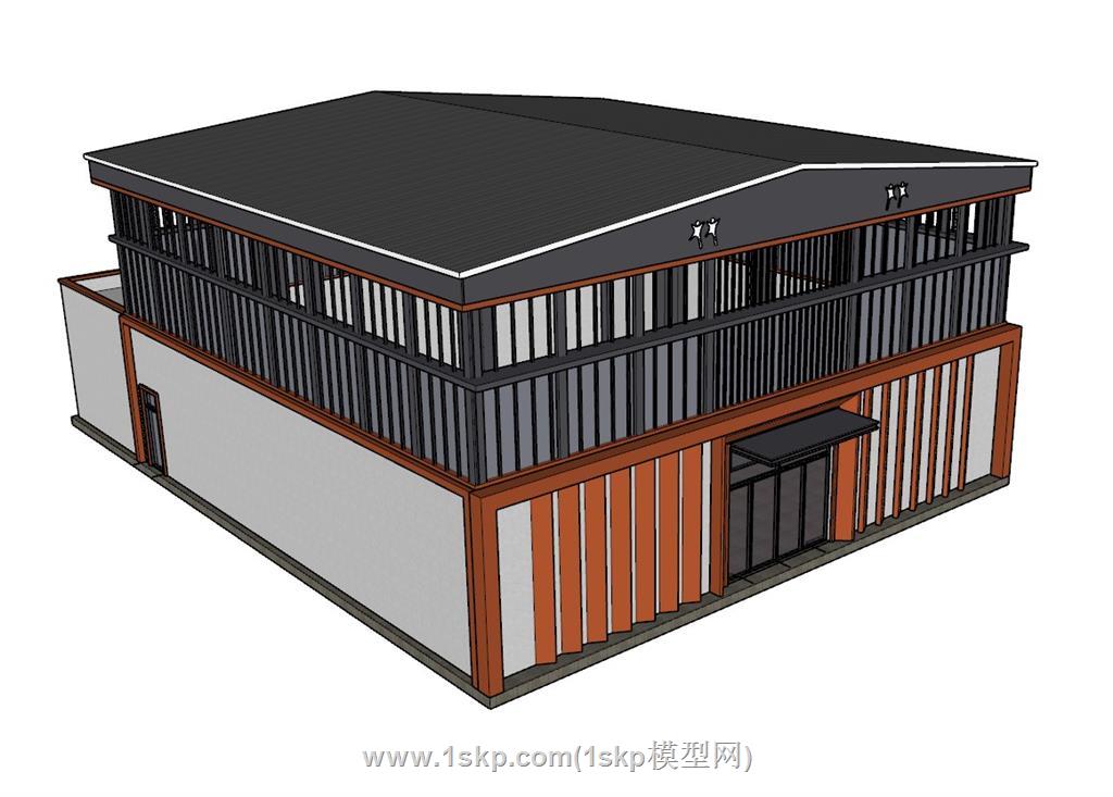 羽毛球馆体育馆SU模型