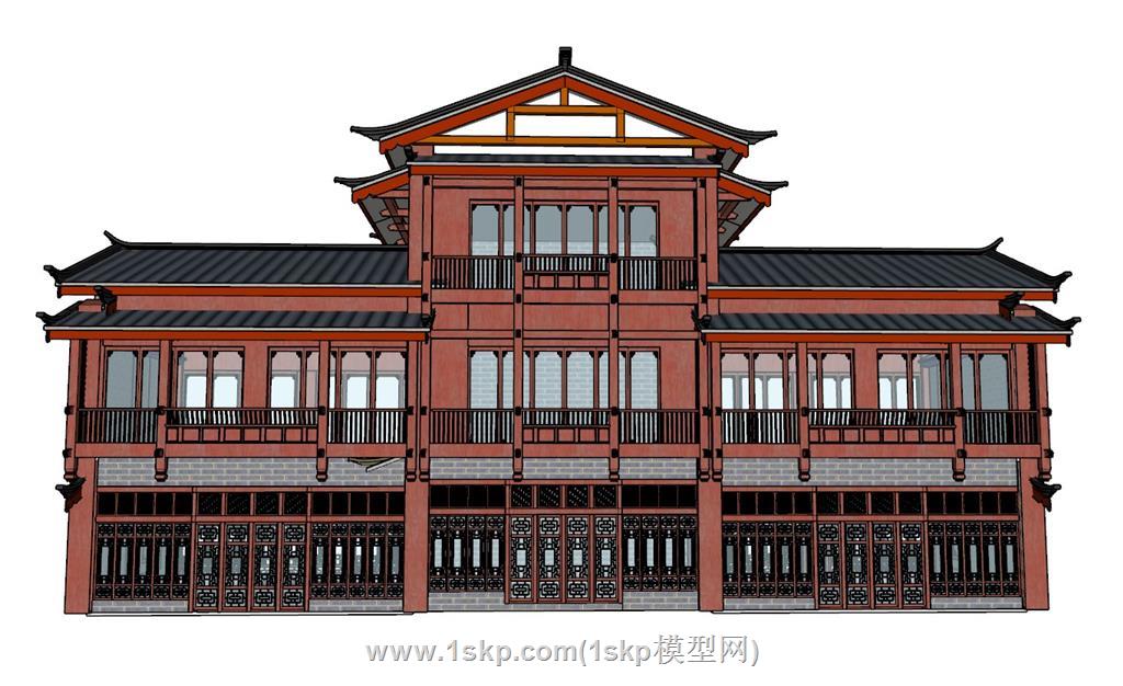 中式特色民族风SU模型