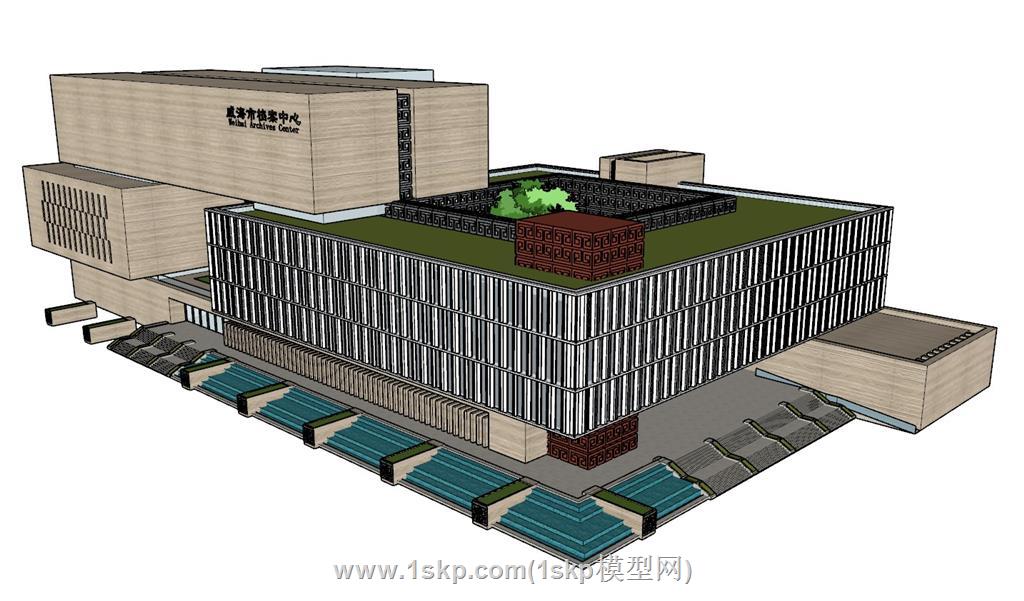 档案楼建筑办公楼SU模型