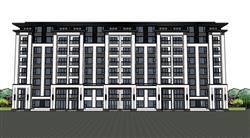 新中式办公楼建筑SU模型