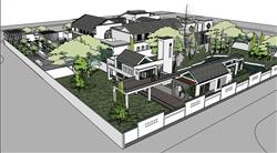 中式徽派建筑SU模型