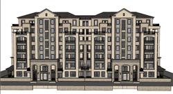 简欧住宅楼洋房SU模型