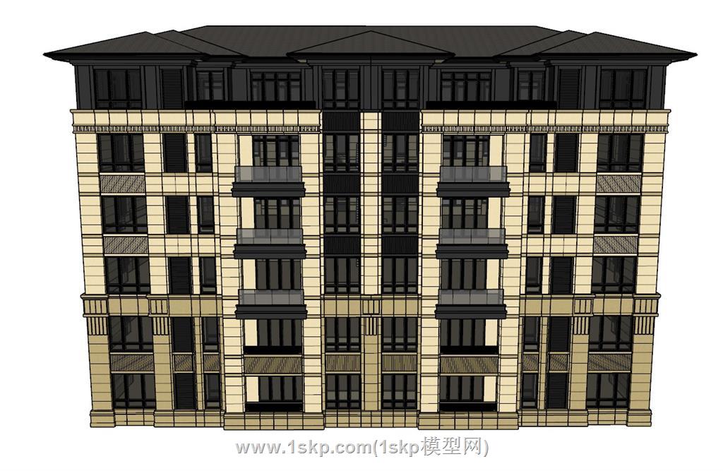新古典住宅建筑SU模型