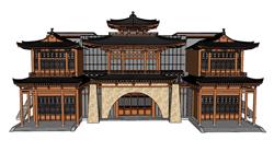 仿古建筑SU模型