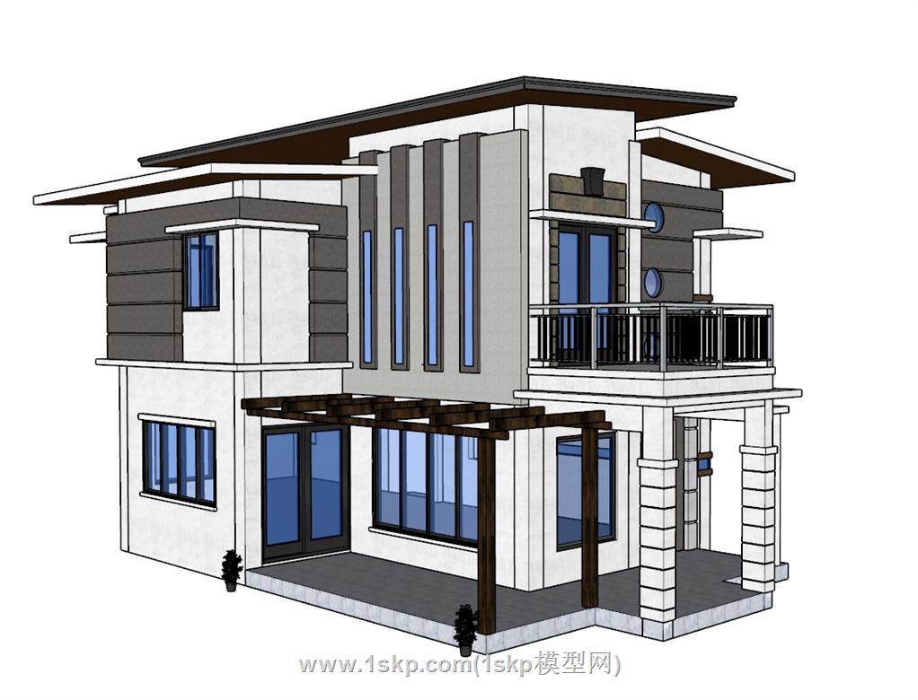 自建房住宅建筑SU模型