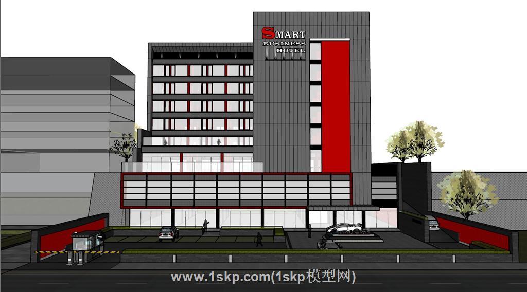 商务酒店SU模型