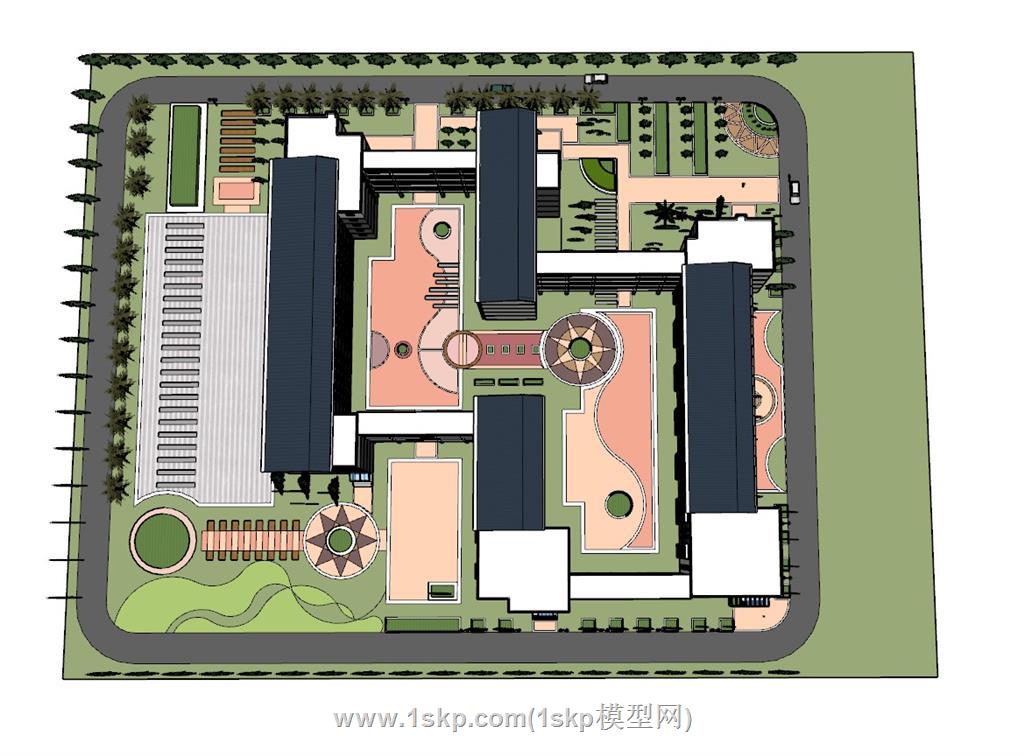 学校宿舍建筑SU模型
