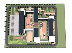学校宿舍建筑SU模型