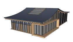 运动馆建筑体育馆SU模型