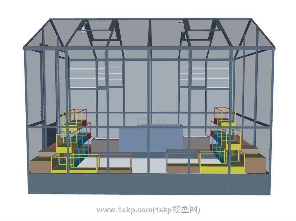阳光房玻璃房SU模型