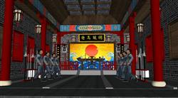 古代公堂衙门SU模型