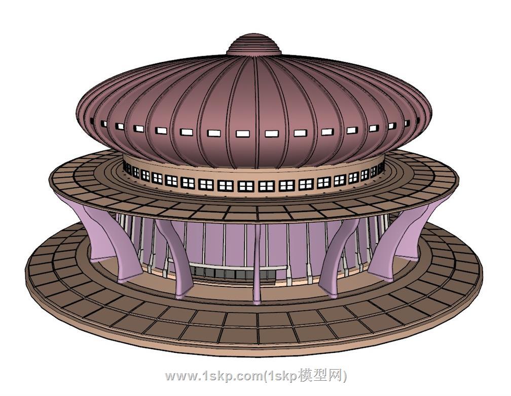 体育馆建筑SU模型