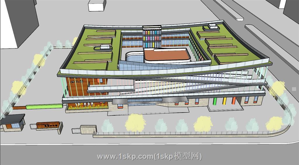 幼儿园学校建筑SU模型
