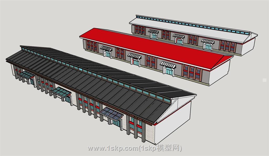 厂房建筑SU模型