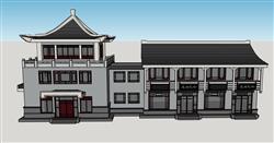 中式古建民居SU模型