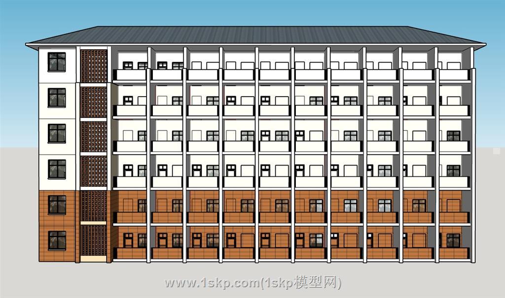 住宿宿舍楼SU模型