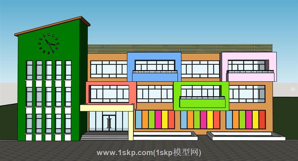 幼儿园建筑SU模型