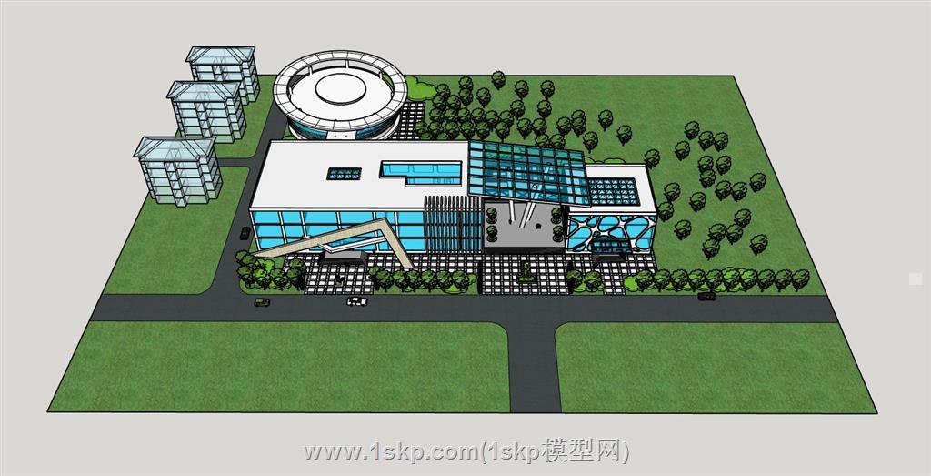 博物馆建筑SU模型
