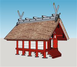 日式古建筑SU模型