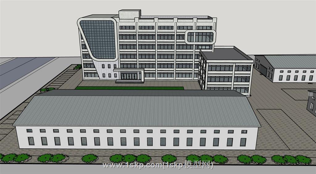 工业厂房建筑SU模型