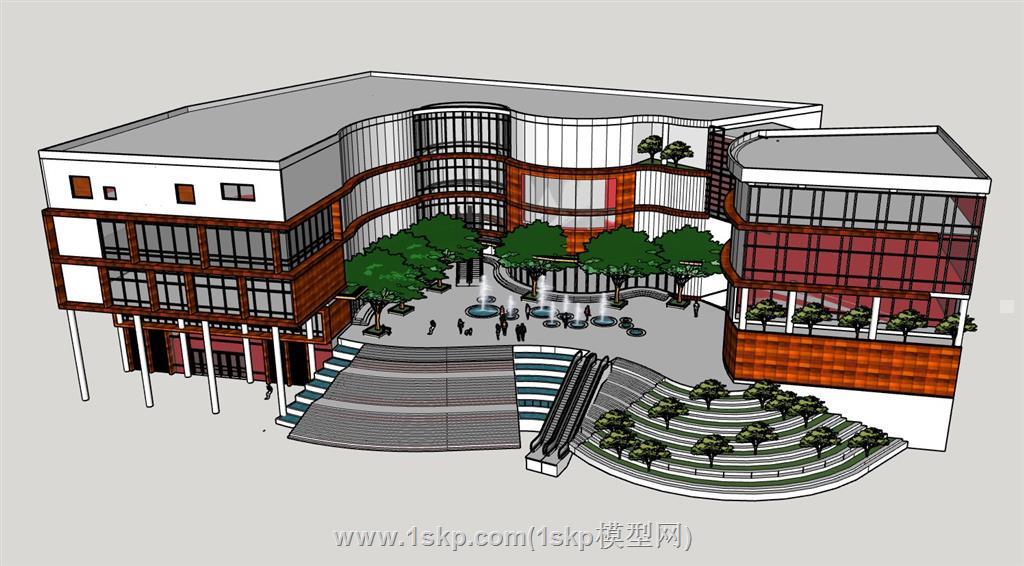 图书馆建筑SU模型