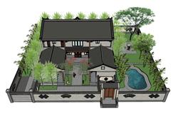 四合院别墅住宅SU模型