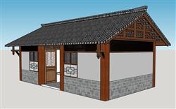 中式公厕公共SU模型