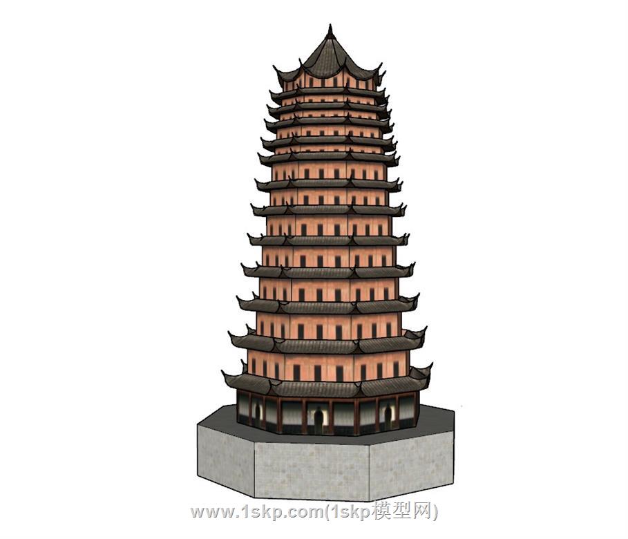 宝塔古建筑SU模型