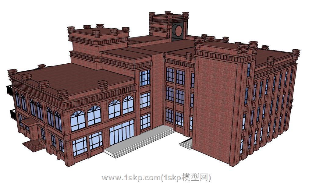 学校教育建筑SU模型