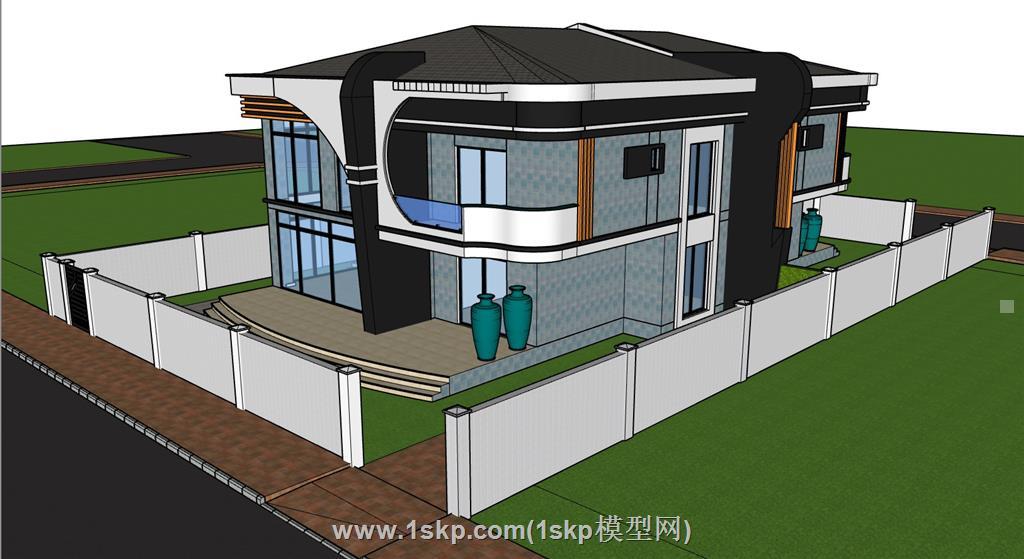 欧式别墅住宅SU模型