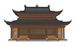 古建寺庙SU模型