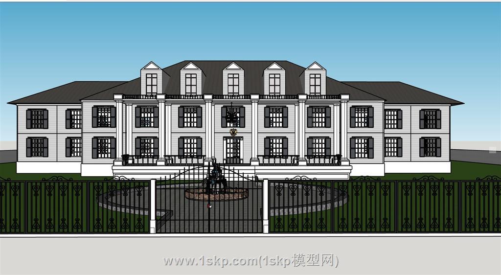 美式别墅SU模型