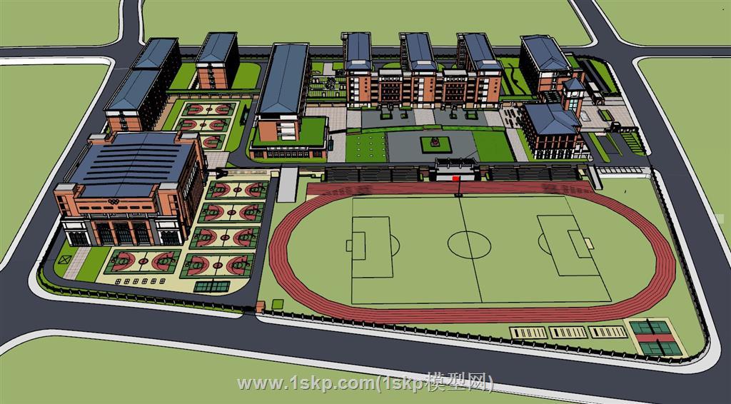 学校中学SU模型