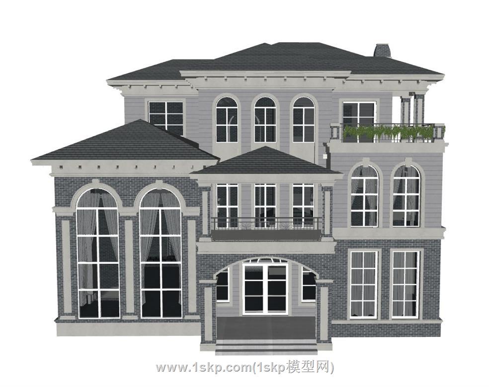 欧式独栋别墅SU模型