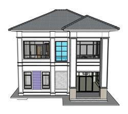 简欧独栋住宅SU模型
