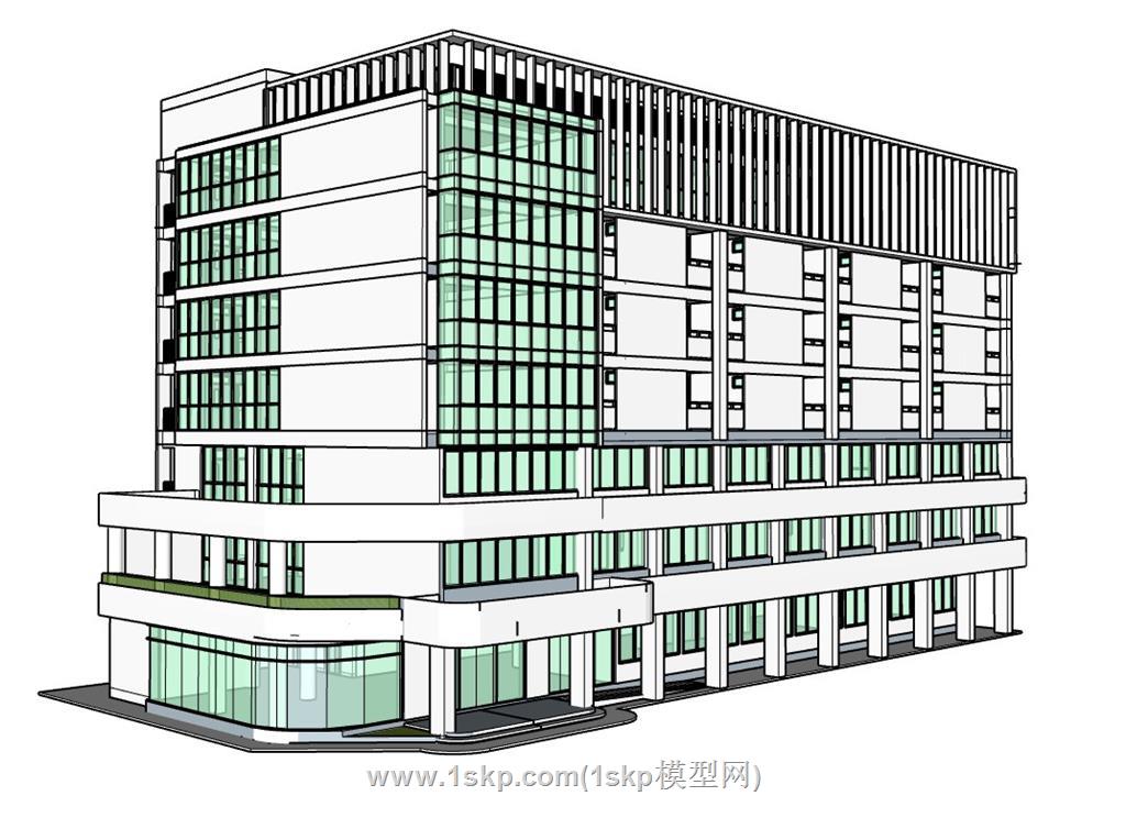 办公楼建筑SU模型